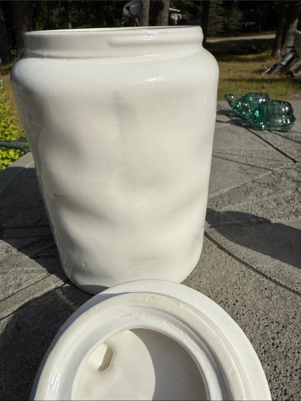 White Ceramic 'Sugar'Canister